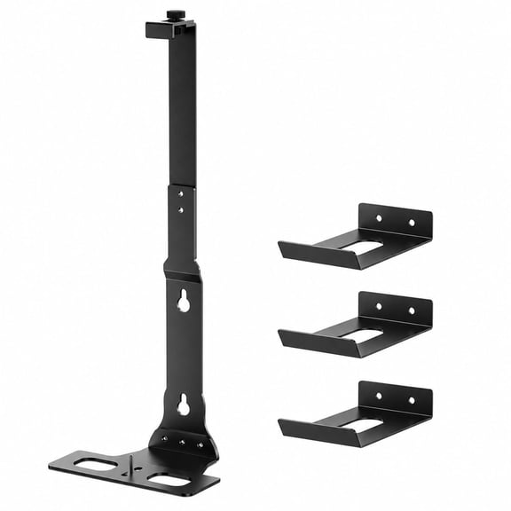 PS5 Wall Mount Kit for PlayStation 5 Console, Compatible with PS5 Disc, Digital, Slim & Pro Models, Space Saving Console Mount with 3 Controller Wall Holders (Black)