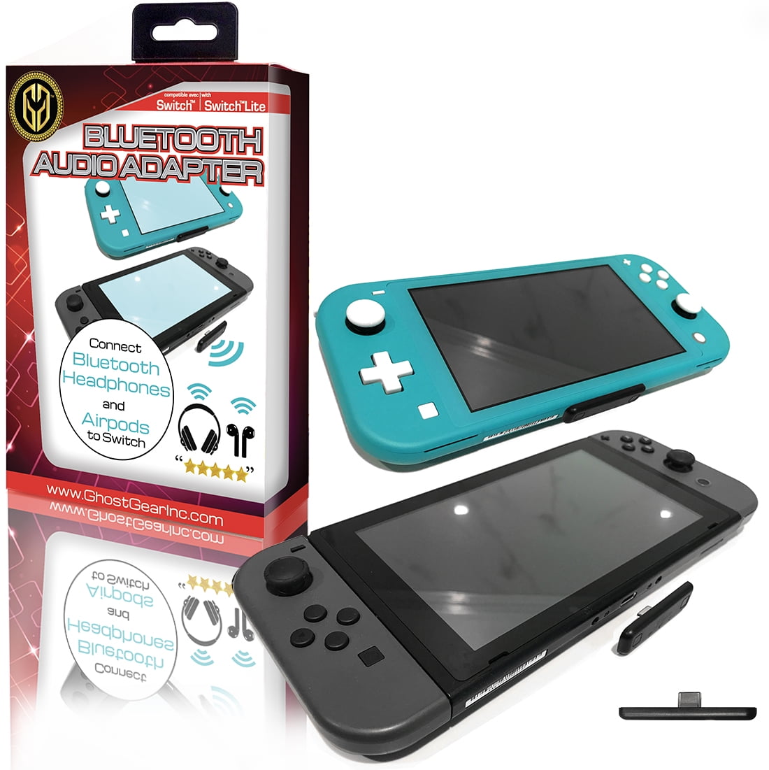 PS5 and Switch Bluetooth 5.0 Wireless Audio Adapter Transmitter