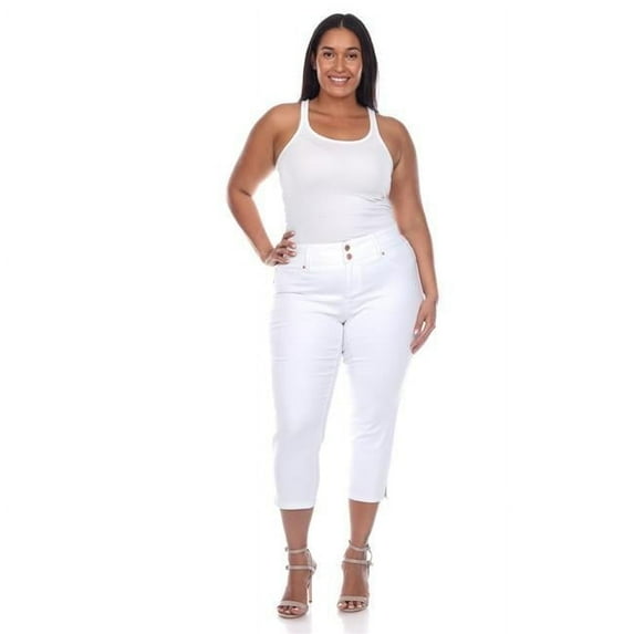 PS553-01-20 Women Plus Size Capri Jeans - - Size 20