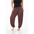 thumbnail image 1 of PS560-Brown-2XL Women Plus Harem Pants, Brown - 2XL, 1 of 1