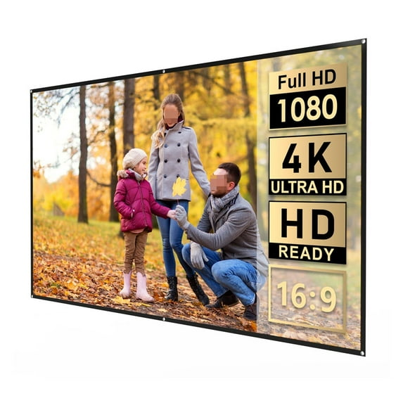 PS7 120 Inch Optical Layer Material Projection Screen 16:9 Screen High Brightness Reflective Foldable Projector Screen ,Wide Application