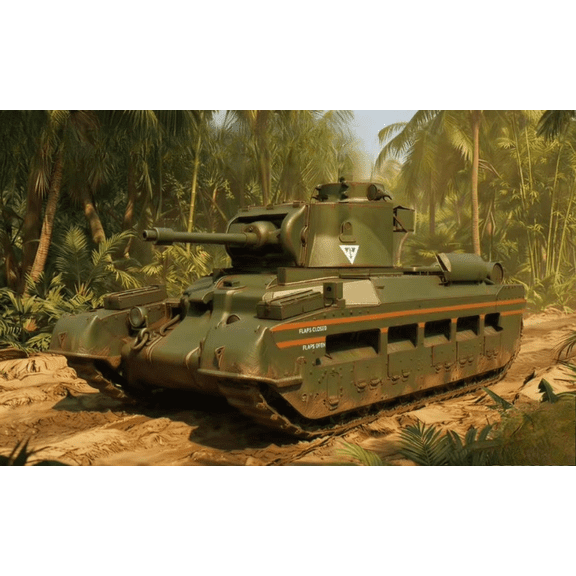 PS720058 1/72 Scale Matilda Il Frog Spitfire Tank Assembly Model Kit