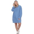 thumbnail image 1 of PS822-03-1X Plus Size Hoodie Sweatshirt Dress, Blue - Extra Large, 1 of 1