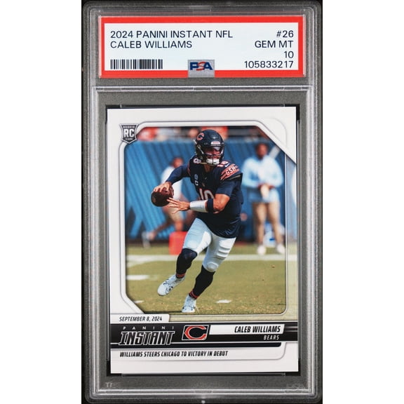 PSA 10 Caleb Williams 2024 Panini Instant #26 Victory in Debut Rookie Card Chicago Bears