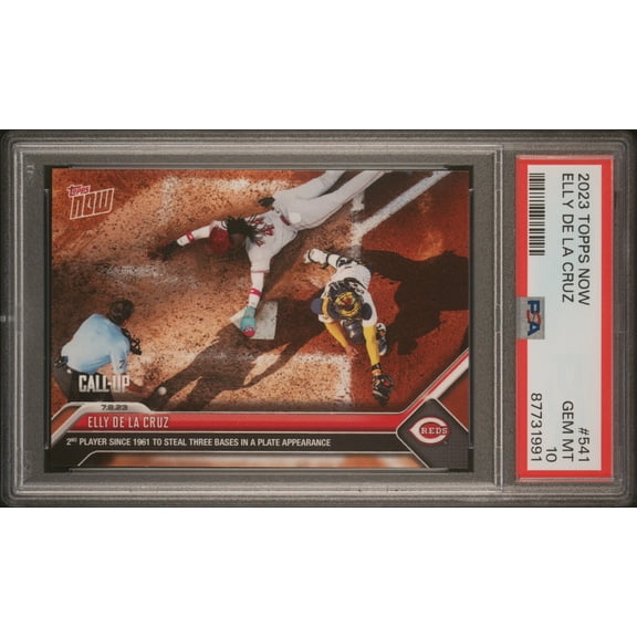 PSA 10 Elly De La Cruz 2023 Topps Now #541 Steal 3 Bases Rookie Card
