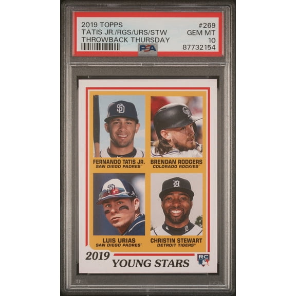 PSA 10 Fernando Tatis Jr. 2019 Topps #269 Throwback Thursday Rookie Card San Diego Padres