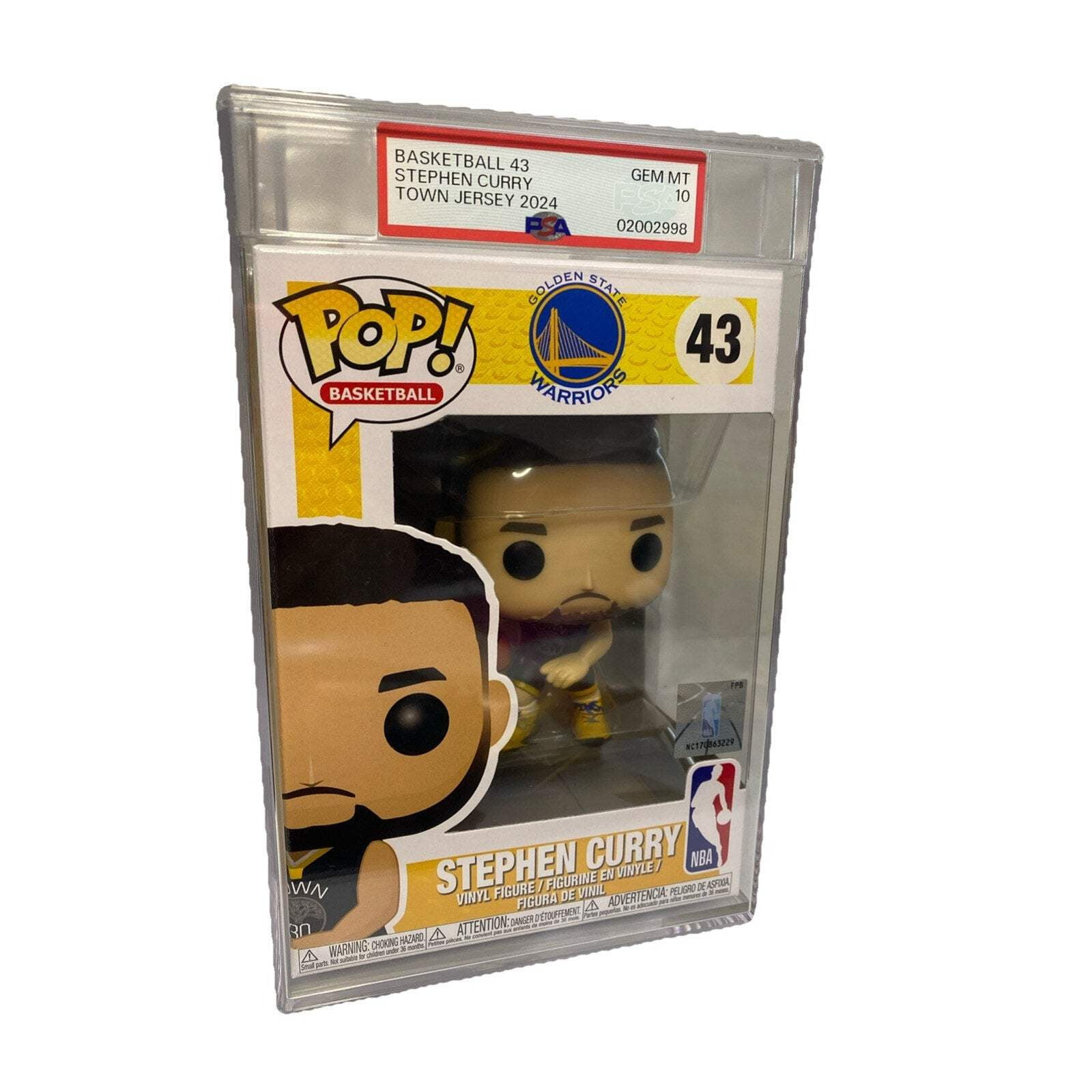 PSA 10 Funko POP! NBA Golden State Warriors - Stephen Curry #43 Graded Gem Mint