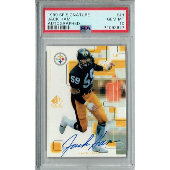 PSA 10 GEM-MT Jack Ham 1999 SP Signature #JH Rare Trading Card Auto