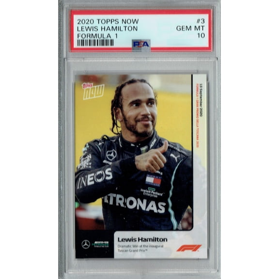 PSA 10 GEM-MT Lewis Hamilton 2020 Topps Now #3 Rookie Card Formula 1 F1 Mercedes