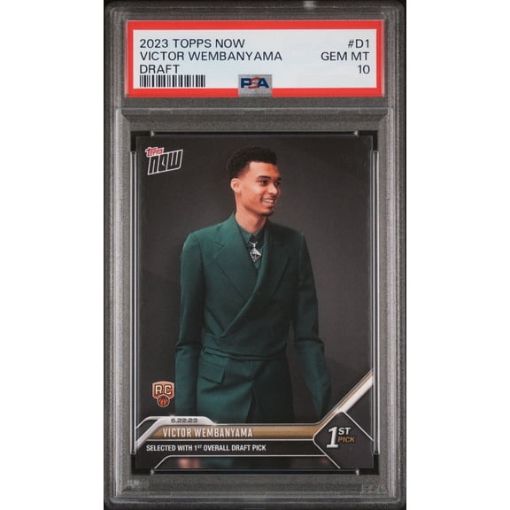 PSA 10 GEM-MT Victor Wembanyama 2023 Topps Now #D1 Draft Night Rookie Card