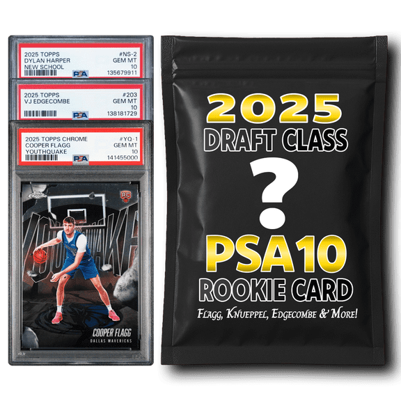 PSA 10 Graded 2025 NBA Draft Class Rookie Basketball Card Mystery Pack