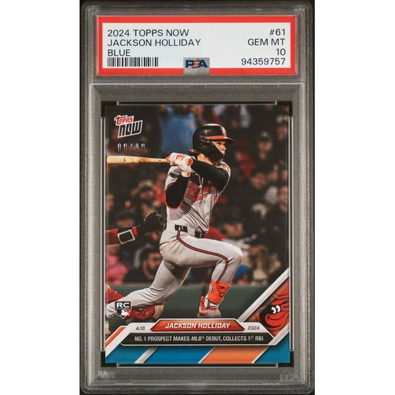 PSA 10 Jackson Holliday 2024 Topps Now #61 Bllue SP #8/49 Rookie Card