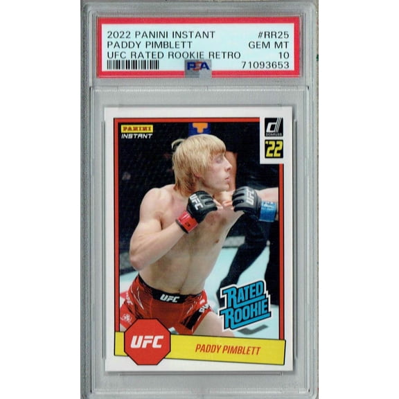 PSA 10 Paddy the Baddy Pimblett 2022 Panini Instant RR25 Rated Rookie Retro Card