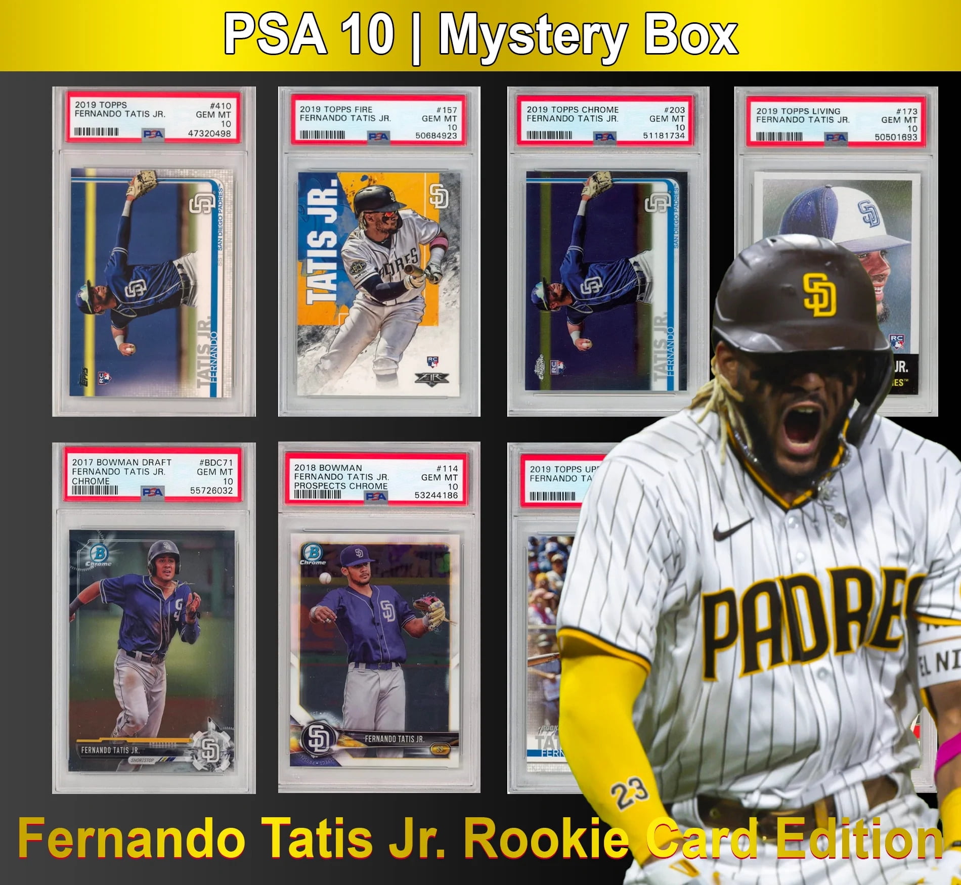 2019 タティス TATIS JR. RC PSA10（Topps chrome Fernando tatis jr 