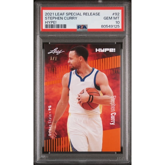 PSA 10 Stephen Curry 2022 Leaf Hype! #92 Orange Masterpiece 1/1 Rare Card