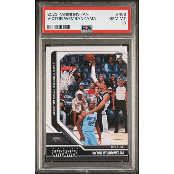 PSA 10 Victor Wembanyama 2024 Panini Instant #488 Wemby Rocks Spurs Rookie Card