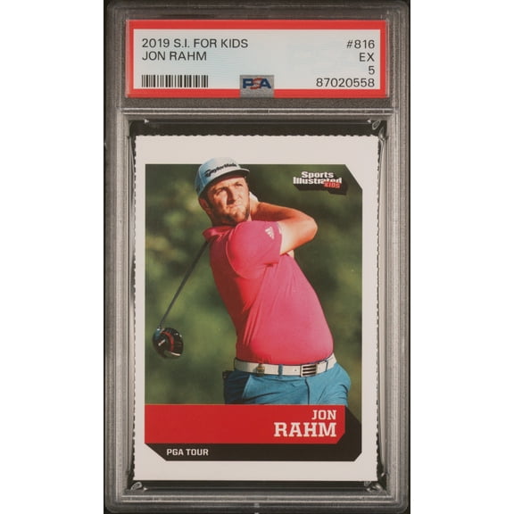 PSA 5 Jon Rahm 2019 S.I. for Kids #816 Masters Champion Rookie Card