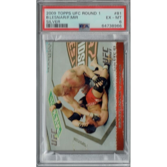 PSA 6 EX-MT Brock Lesnar 2009 Topps UFC Round 1 #81 Rookie Card Silver 288 Made
