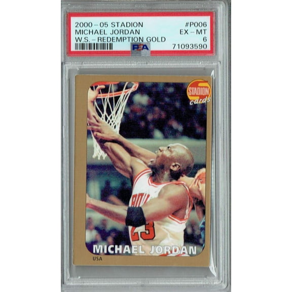 PSA 6 Michael Jordan 2000-05 Stadion #P006 Czech Card Redemption Gold 100 Made