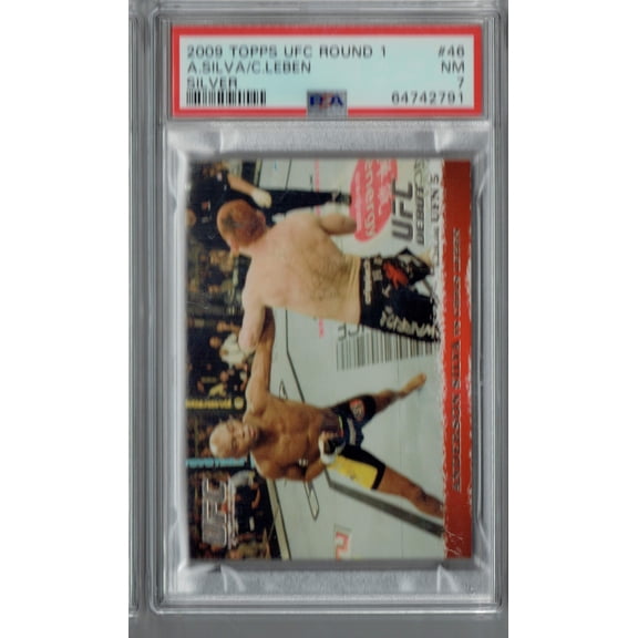 PSA 7 NM Anderson Silva 2009 Topps UFC Round 1 #46 Rookie Card Silver 288 Made