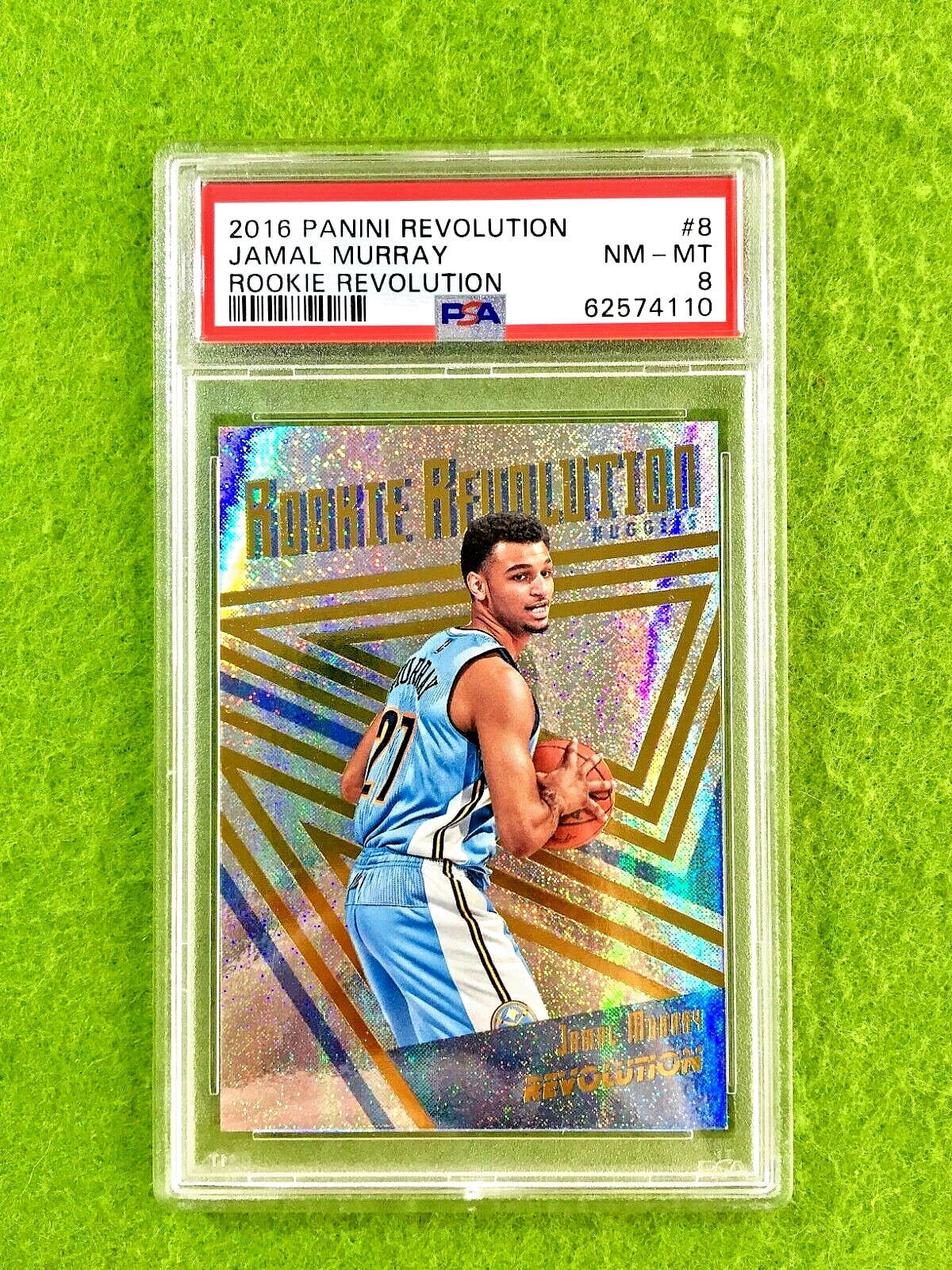 PSA 8 Jamal Murray SILVER PRIZM ROOKIE CARD RC 2016 Panini 
