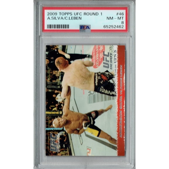 PSA 8 NM-MT Anderson Silva 2009 Topps UFC Round 1 #46 Rookie Card
