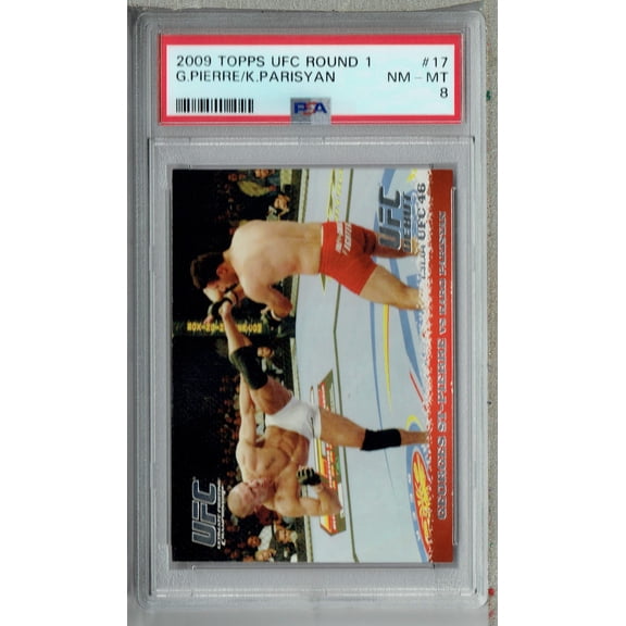 PSA 8 NM-MT Georges St-Pierre 2009 Topps UFC Round 1 #17 Rookie Card