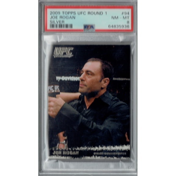 PSA 8 NM-MT Joe Rogan 2009 Topps UFC Round 1 #94 Rookie Card Silver #74/288