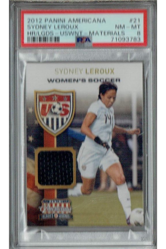 PSA 8 Sydney Leroux 2012 Panini Americana #21 Rookie Card USWNT-Materials