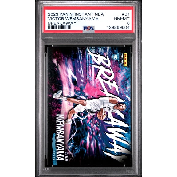 PSA 8 Victor Wembanyama 2023 Panini Instant #81 4085 made Rookie Card