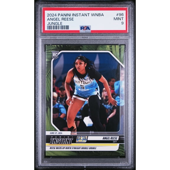 PSA 9 Angel Reese 2024 Panini Instant #96 Jungle SP Only 25 Made Rookie Card Chicago Sky