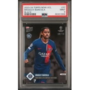 PSA 9 Bradley Barcola 2023 Topps Now #37 Black SP The #9/10 Made Rookie Card Paris Saint Germain