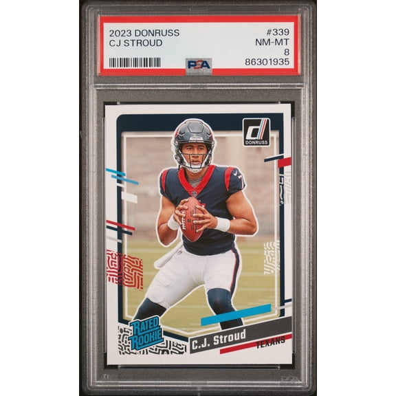 PSA 9 C.J. Stroud 2023 Donruss Football #339 Rated Rookie Card Houston Texans