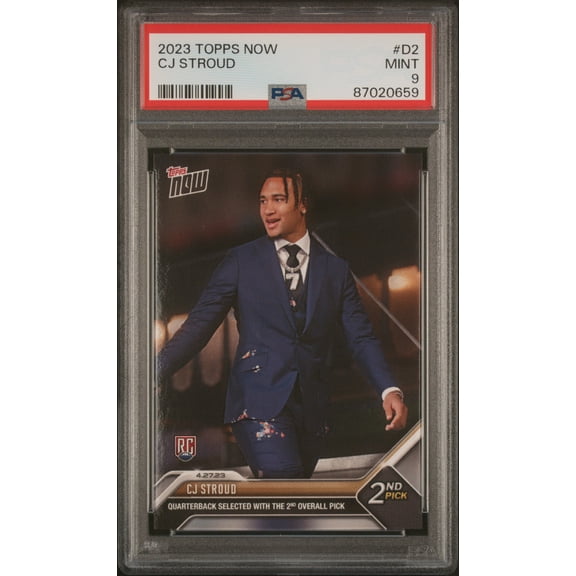 PSA 9 C.J. Stroud 2023 Topps Now #D2 Draft Night Rookie Card Houston Texans
