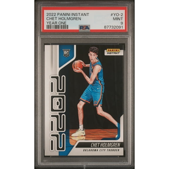 PSA 9 Chet Holmgren 2022 Panini Instant #YO-2 Year One 1/767 Made Rookie Card Oklahoma City Thunder