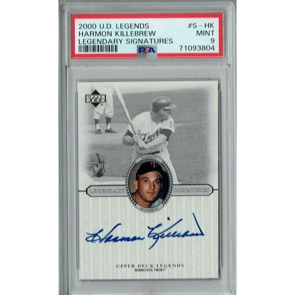 PSA 9 Harmon Killebrew 2000 U.D. Legends #S-HK Card Legendary Signatures Auto