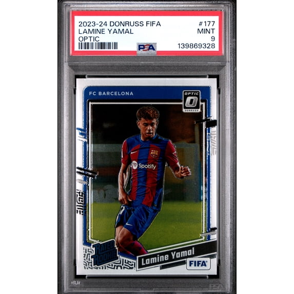 PSA 9 Lamine Yamal 2023-24 Donruss #177 Optic Rookie Card Barcelona