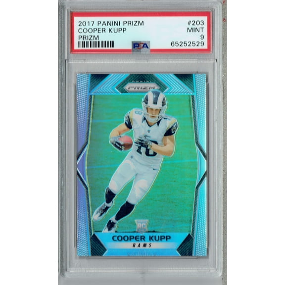 PSA 9 MINT Cooper Kupp 2017 Panini Prizm #203 Silver Rams Rookie Card Prizm