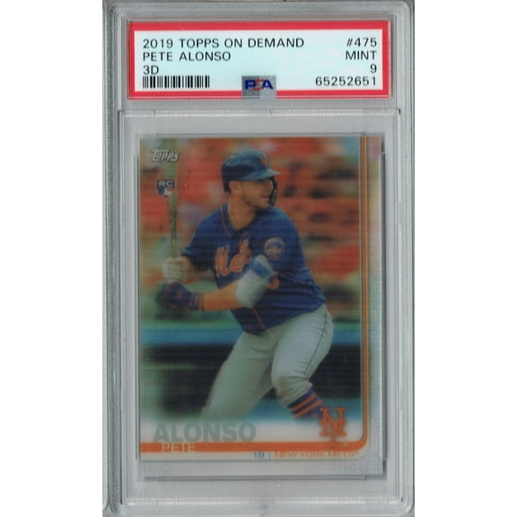 PSA 9 MINT Pete Alonso 2019 Topps on Demand #475 Rookie Card 3D