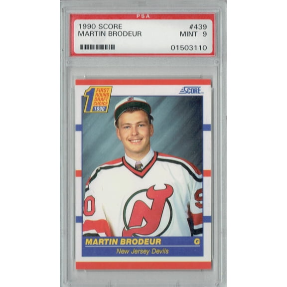 PSA 9 Martin Brodeur 1990 Score #439 Rookie Card