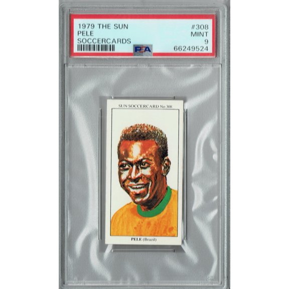 PSA 9 Pele 1979 The Sun #308 Soccercards Trading Card Brazil