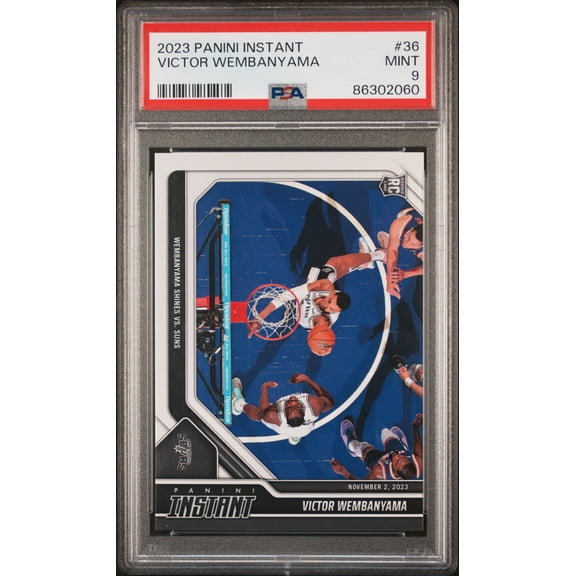 PSA 9 Victor Wembanyama 2023 Panini Instant #36 Shines V. Suns Rookie Card