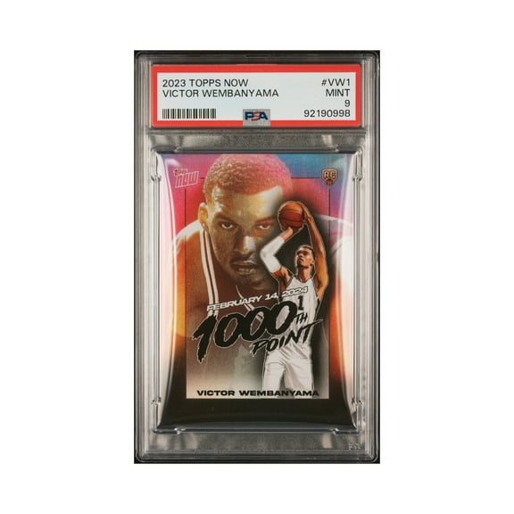 PSA 9 Victor Wembanyama 2023 Topps Now #VW1 1000th Point! Rookie Card