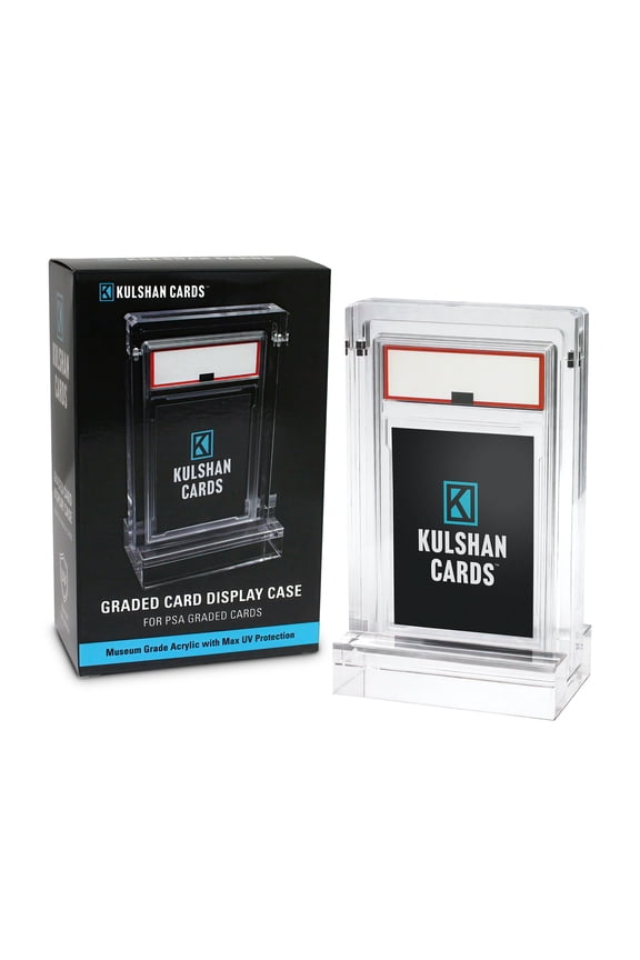 PSA/CGC Graded Card Acrylic Display Case with Stand - PSA Card Case - CGC Slab Case - UV Protection - Horizontal or Vertical Display