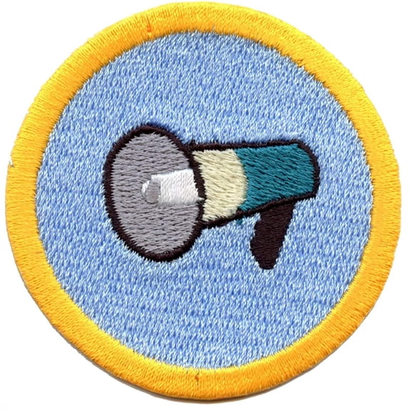 PSA Megaphone Scout Merit Badge Embroidered Iron-on Patch