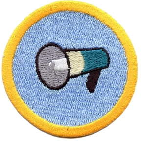 PSA Megaphone Scout Merit Badge Embroidered Iron-on Patch