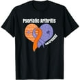 thumbnail image 1 of PSA Psoriatic Arthritis Heart Ribbon Warrior Awareness T-Shirt, 1 of 2