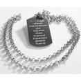 thumbnail image 1 of PSALM 23  THICK  NECKLACE  DOG TAG STAINLESS STEEL ROLO CHAIN PRAYER MEMORIAL, 1 of 5