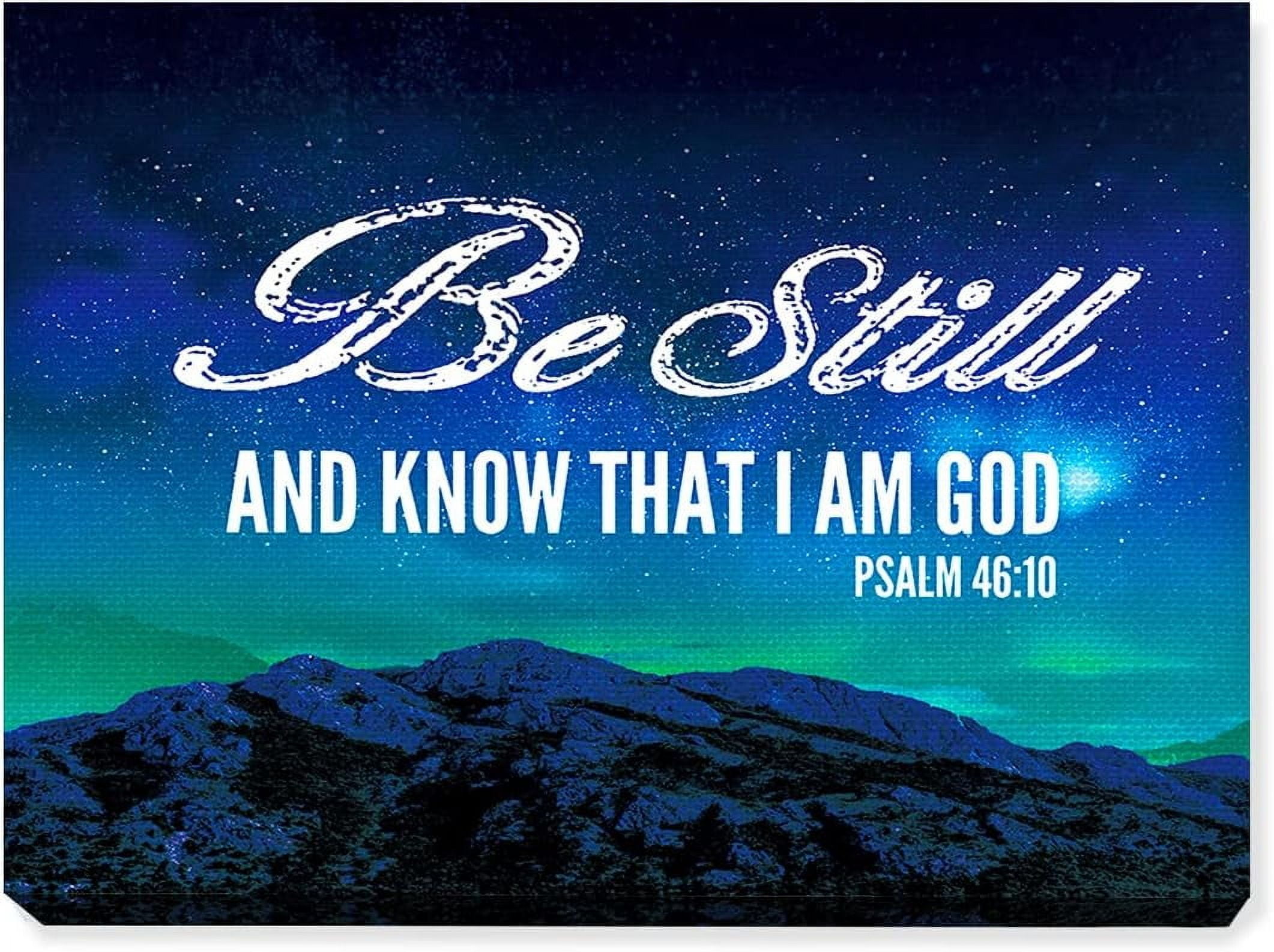 PSALM 46:10 Wall Decor,Bible Verse Canvas Wall Art,Be Still And Know ...