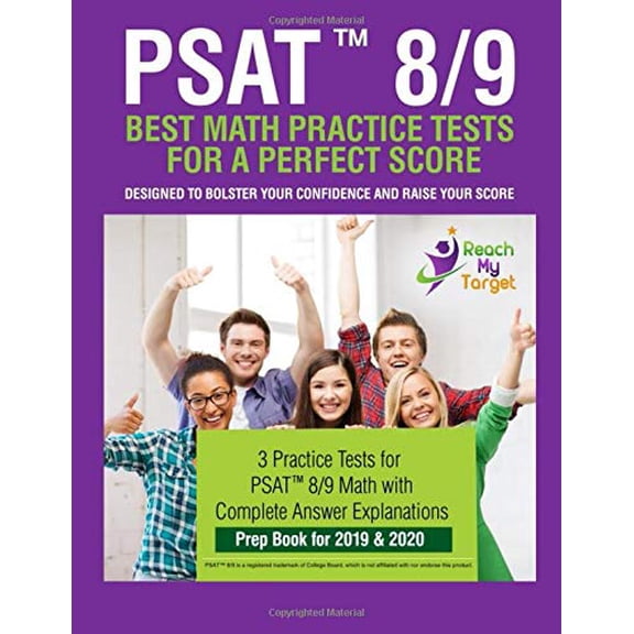 Pre-Owned PSAT 8/9 Best Math Practice Tests For A Perfect Score by Reach My Target (Paperback) English